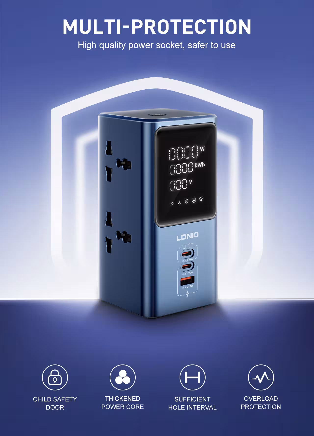 extensión eléctrica vertical