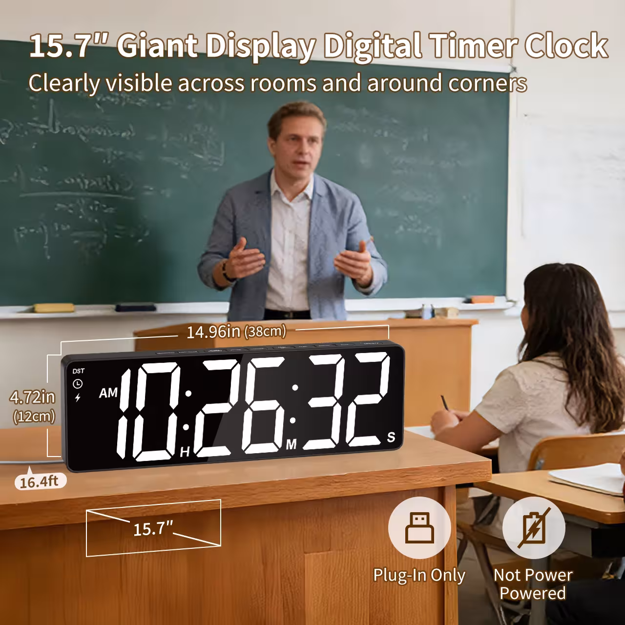 Reloj LED con temporizador
