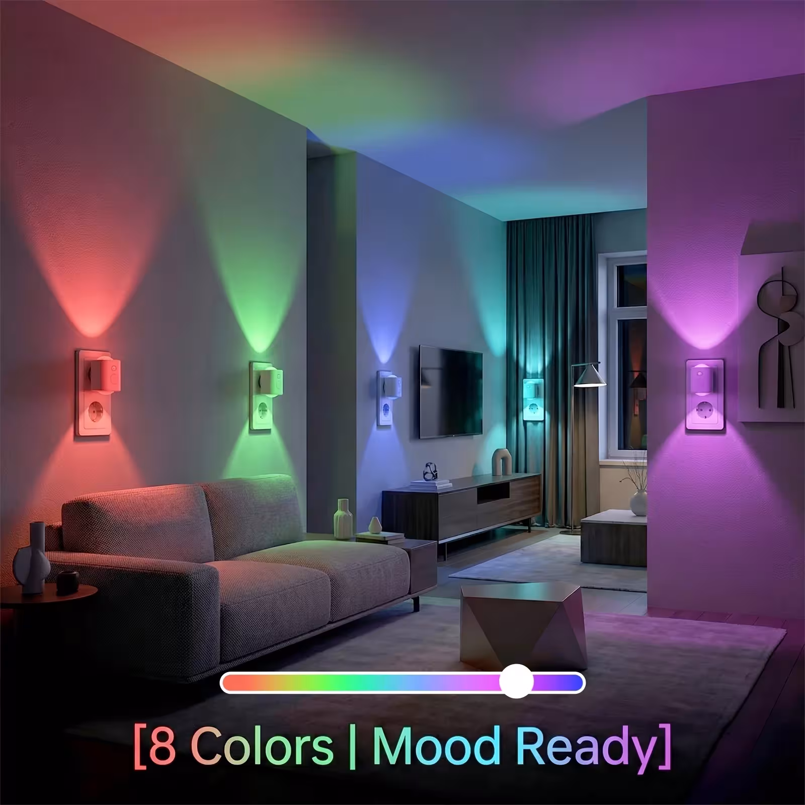 Lampada notturna LED RGB con sensore di movimento