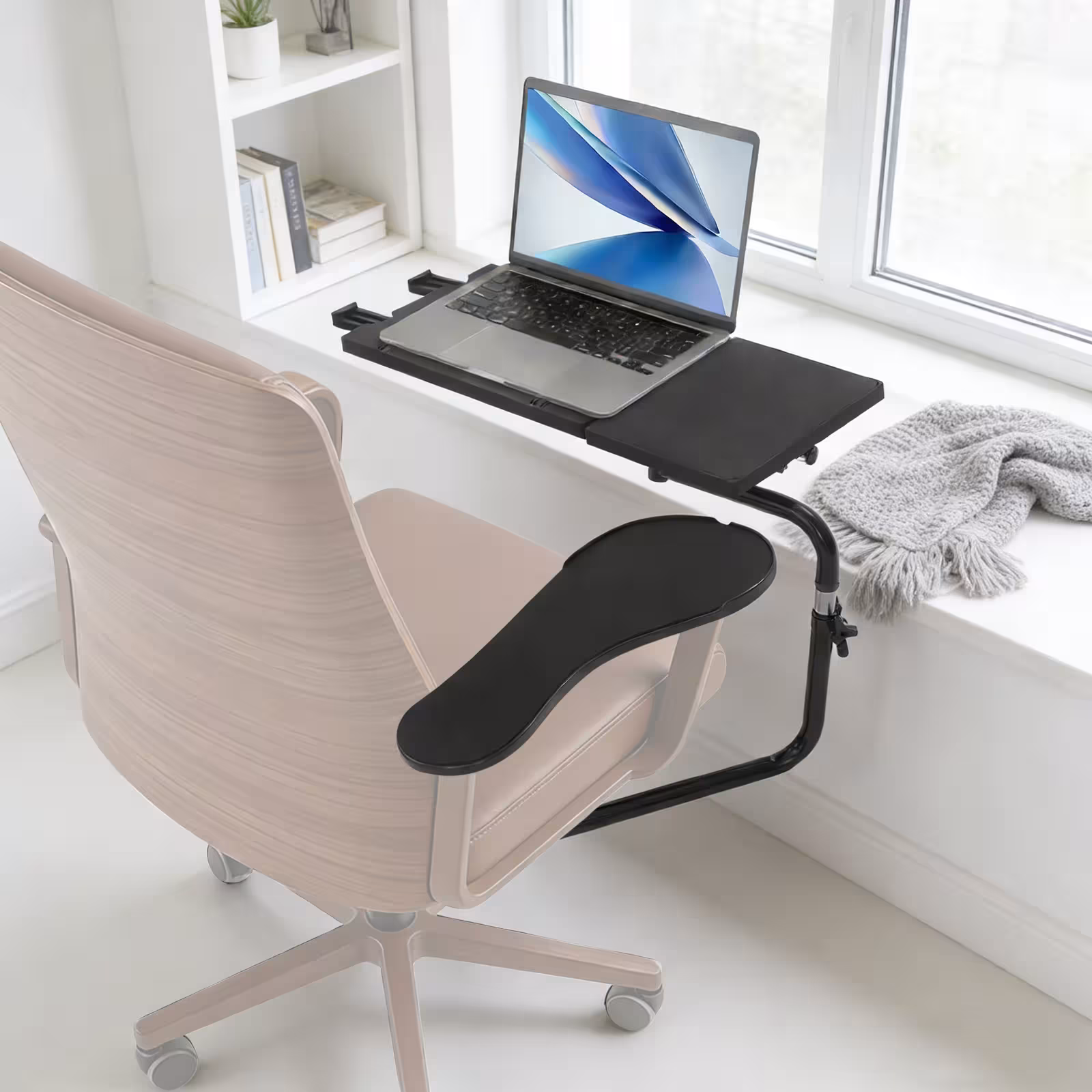 Laptop stand with a keyboard holder, mouse pad for work and movies