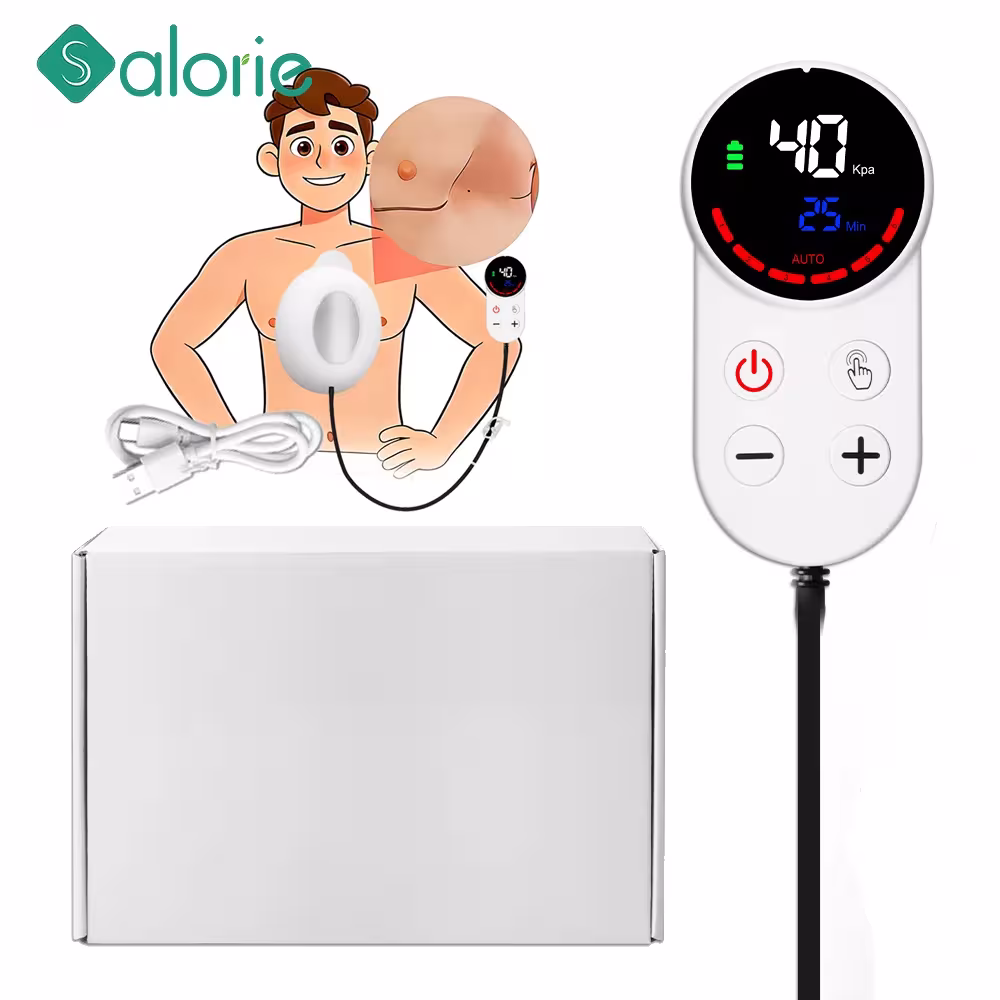 Corrector de postura de pecho eléctrico en forma de pera, ventosa de silicona ajustable con presión regulable.