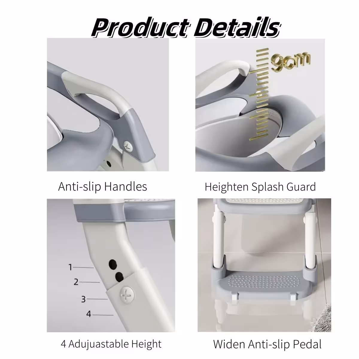siège d'apprentissage pour toilettes avec marchepied
