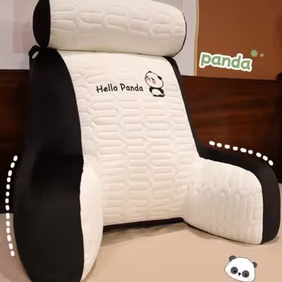 Cuscino a forma di panda, rinfrescante con ghiaccio, dotato di rivestimento rimovibile e lavabile, ideale per il letto in dormitorio universitario.