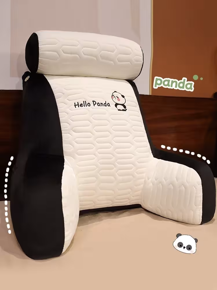 Almohada de hielo refrescante con forma de panda, con funda extraíble y lavable, ideal para la cama de una residencia estudiantil.