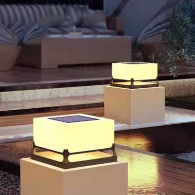 Modern solar-powered outdoor waterproof decorative light for doorposts, garden, terrace, and pathway.