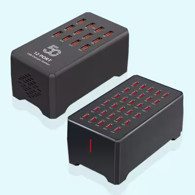 USB Įkrovimo Stotelė su 12 arba 30 Jungčių, Universalus Sieninis ir Stalinis Greito Įkrovimo Adapteris Mobiliesiems Telefonams