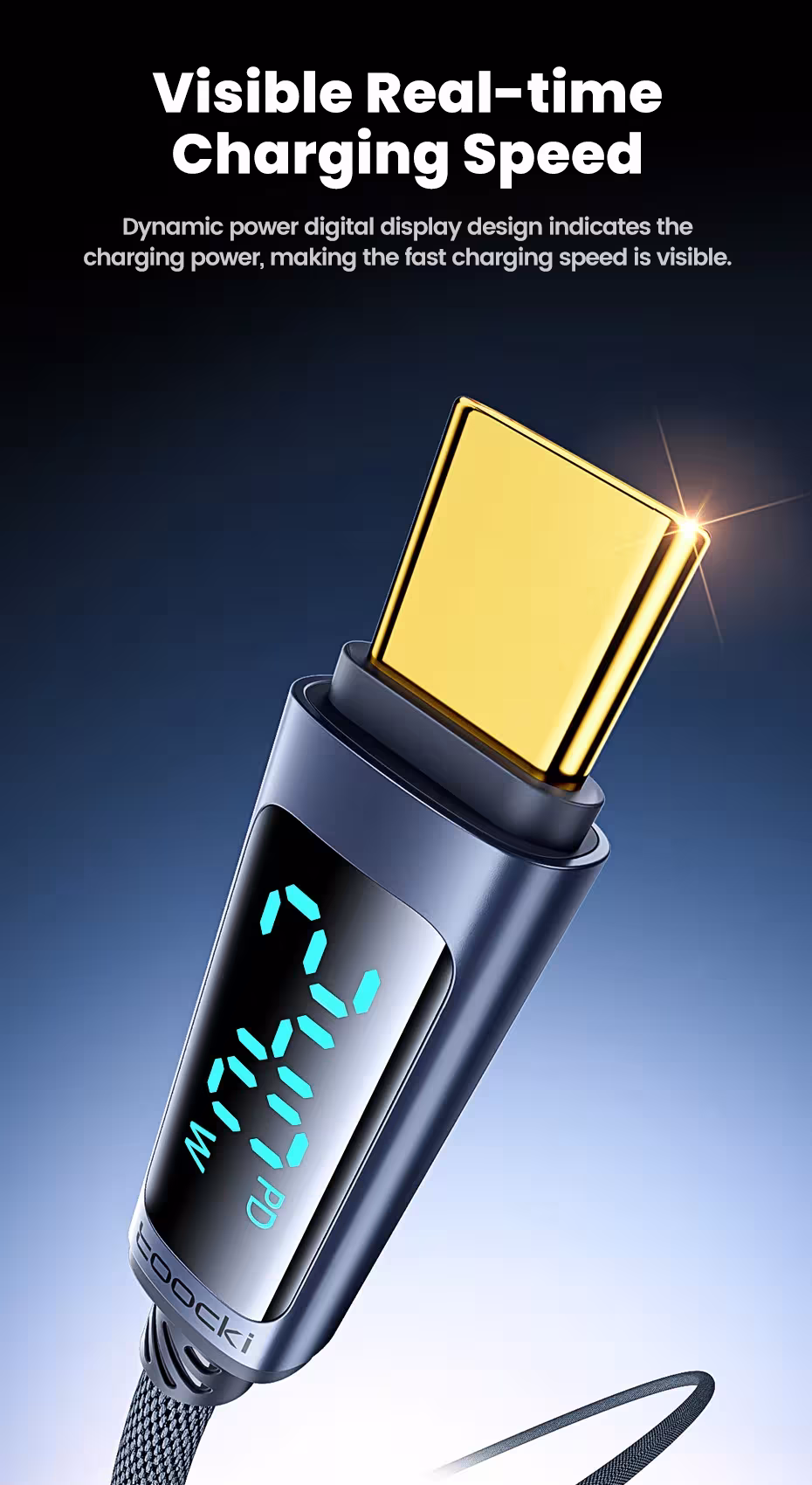 USB C kabelis 240W