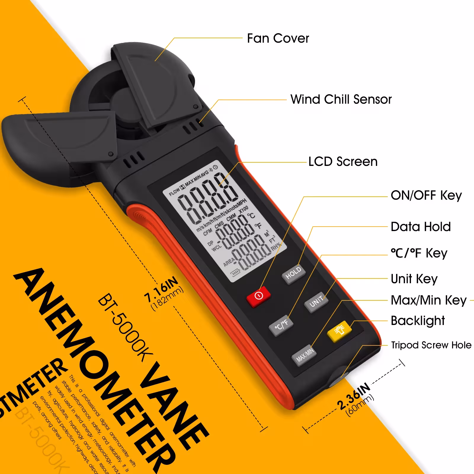 portable anemometer wind speed