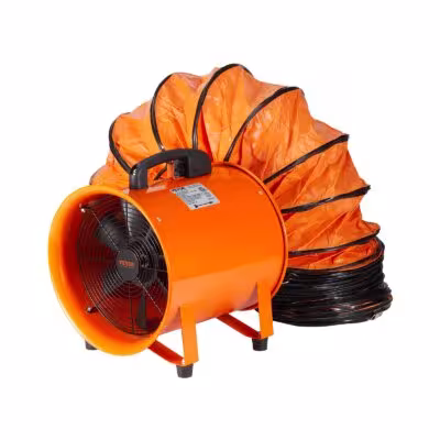 Ventilador de retiro industrial de 10 / 12 pulgadas con conducto de PVC 5M para casas y fábricas