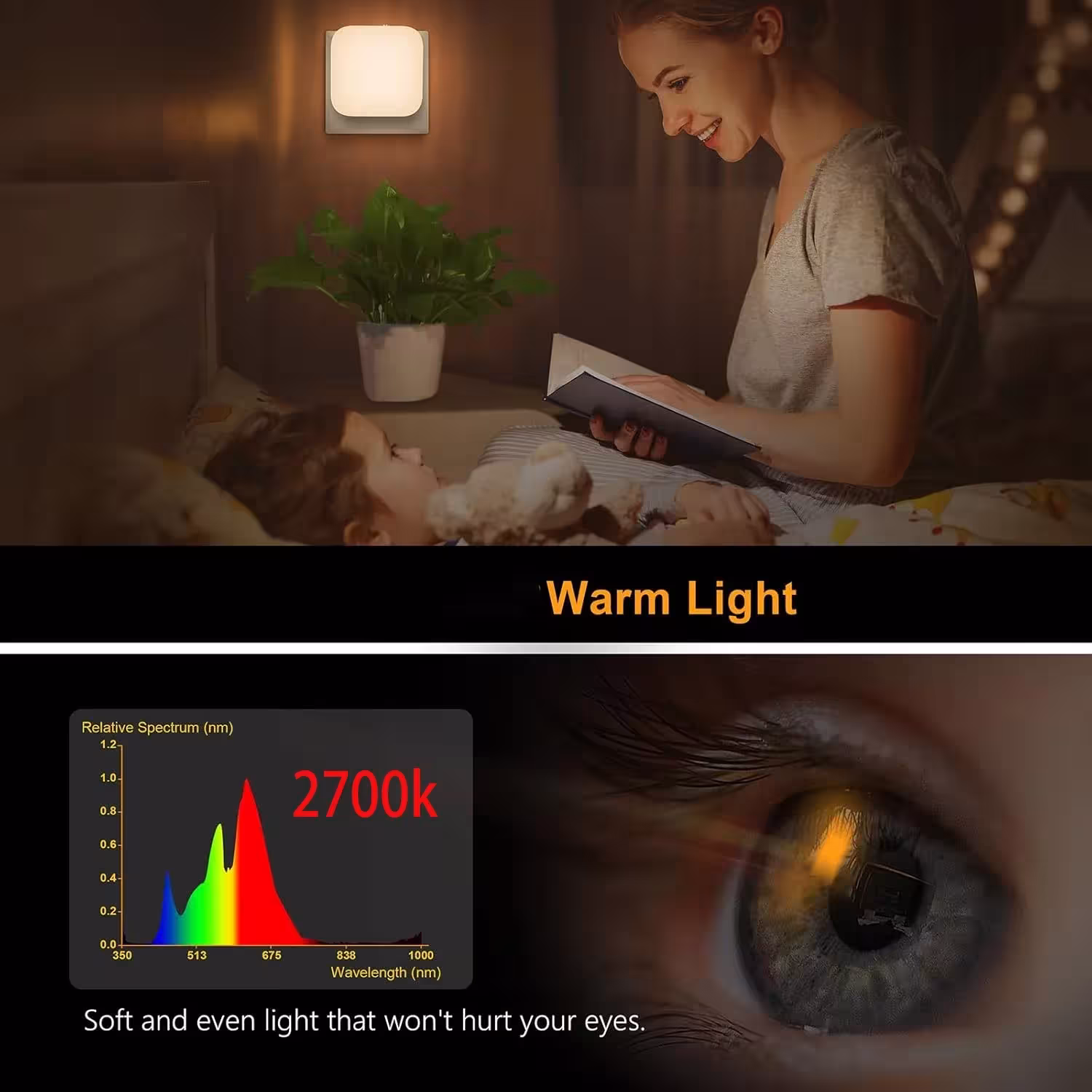 LED naktinis šviestuvas