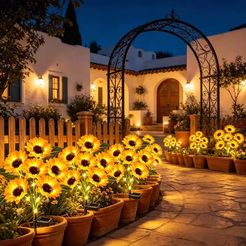 solar sunflower lamp