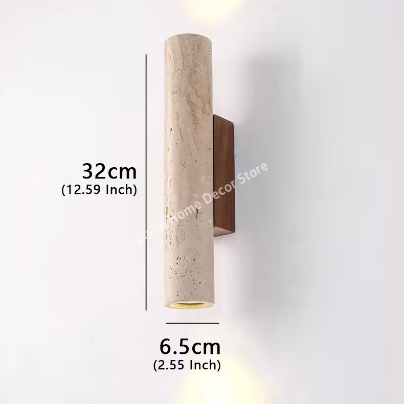 Lámpara de pared de piedra.
