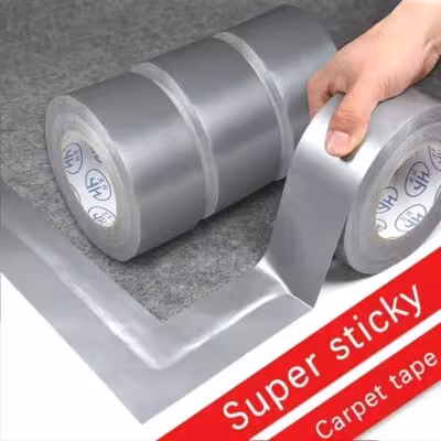 20M waterproof adhesive fabric tape for carpets, repairs, and sealing, gray color