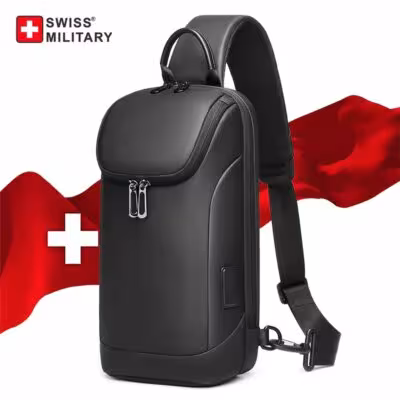Black men's backpack with water protection and large capacity