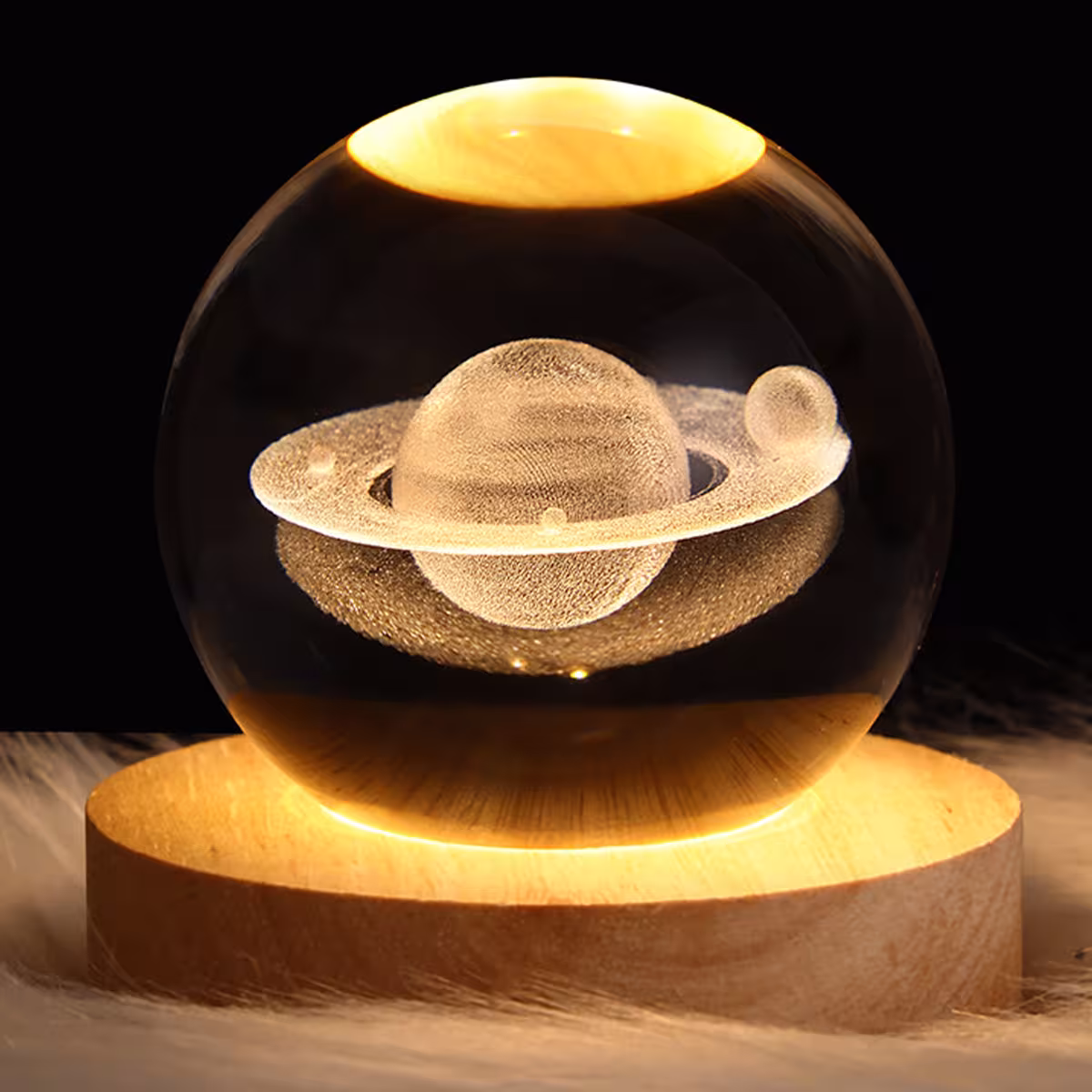 lampe de nuit en forme de boule de cristal
