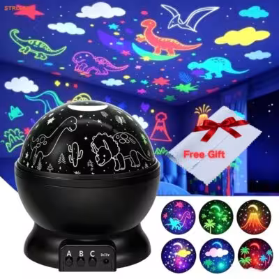 Veilleuse LED Jurassic Park projecteur dinosaure avec changement automatique de couleur, lumière USB RGB pour chambre d'enfant