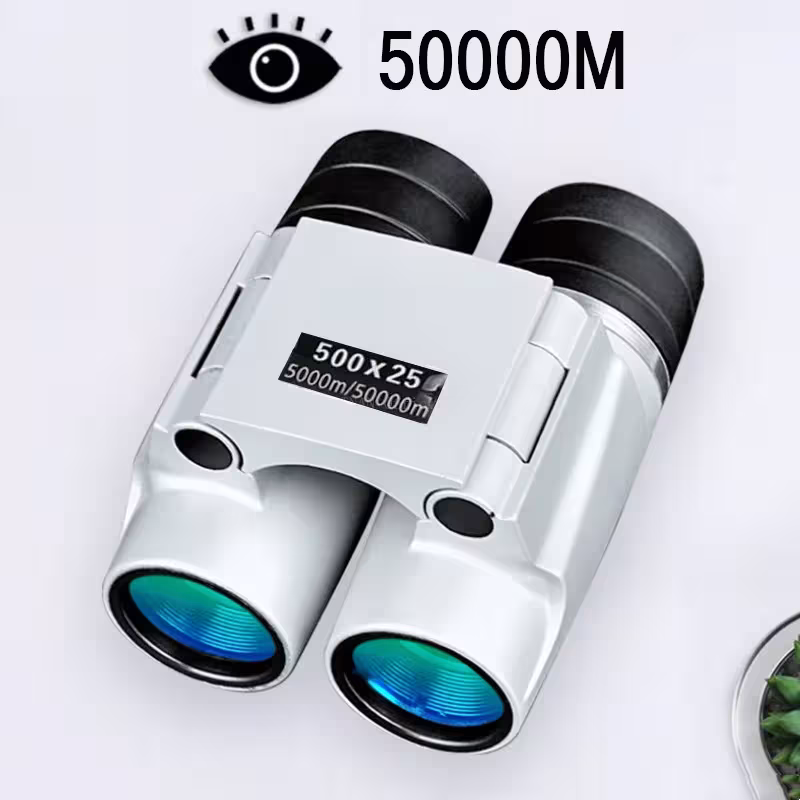 Telescopio de 50000M con enfoque automático, visor potente de 500X25 para largas distancias, monocular profesional mini portátil HD resistente al agua.