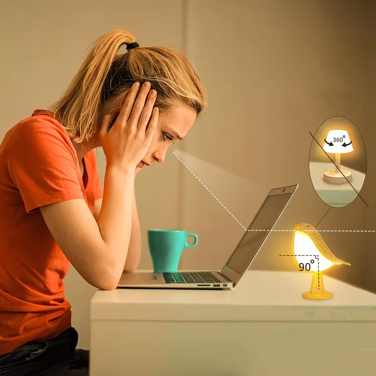 Lampe LED en forme d'oiseau