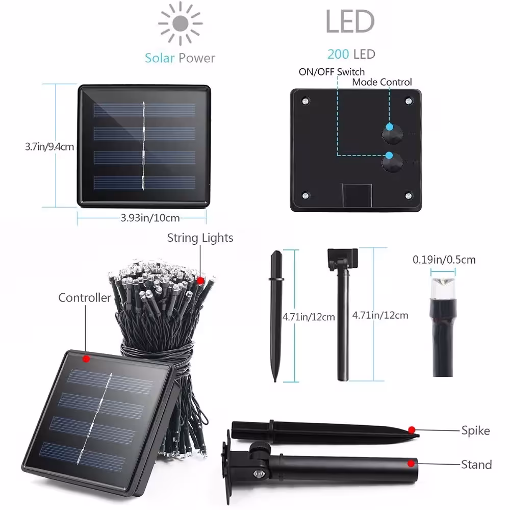 Solar LED string lights