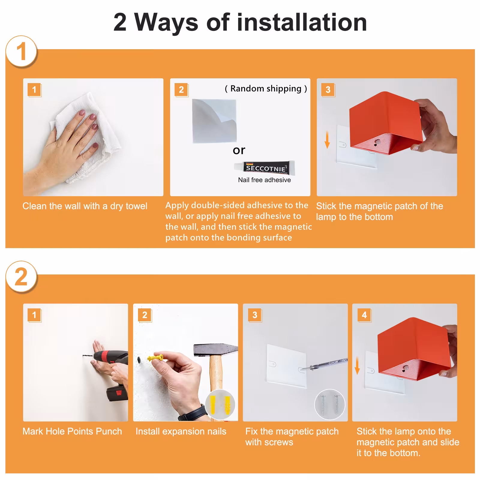wireless LED wall lamp
