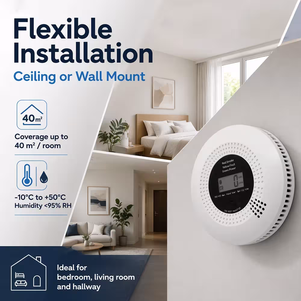 smoke and CO detector with WiFi