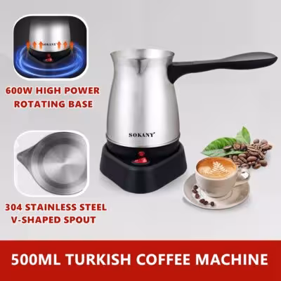 Macchina da caffè elettrica turca portatile - bollitore di pagamento italiano per tè, latte e caffè in casa e in ufficio