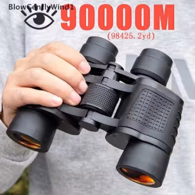 Binoculares profesionales portátiles HD de alto aumento 80x80 para caza y senderismo, ligeros.