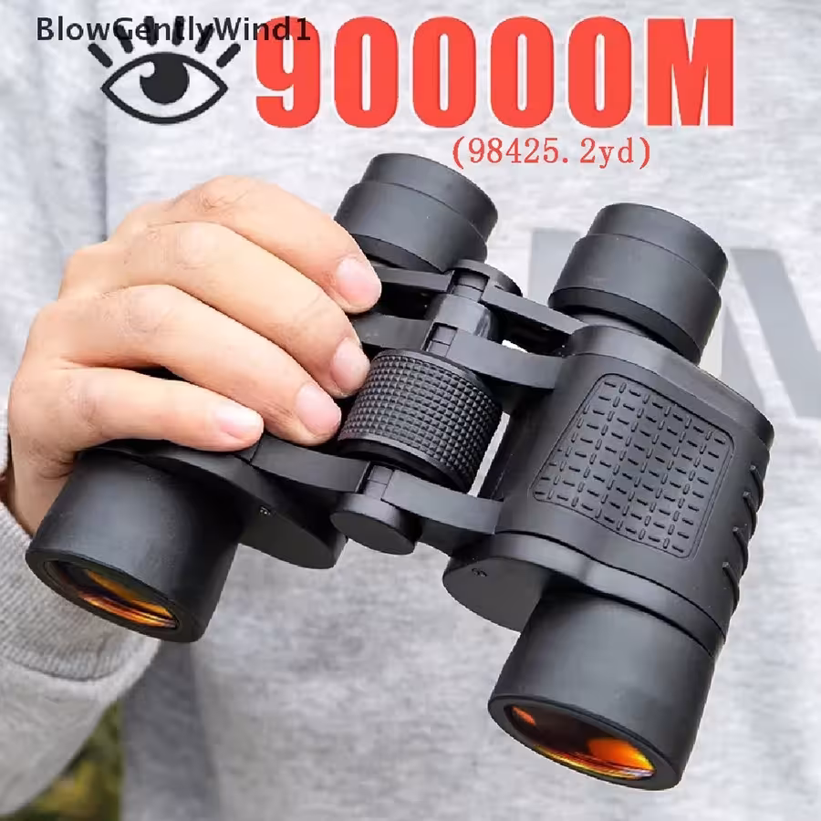Binoculares portátiles profesionales HD 80x80 de alto aumento para la caza y el senderismo, ligeros