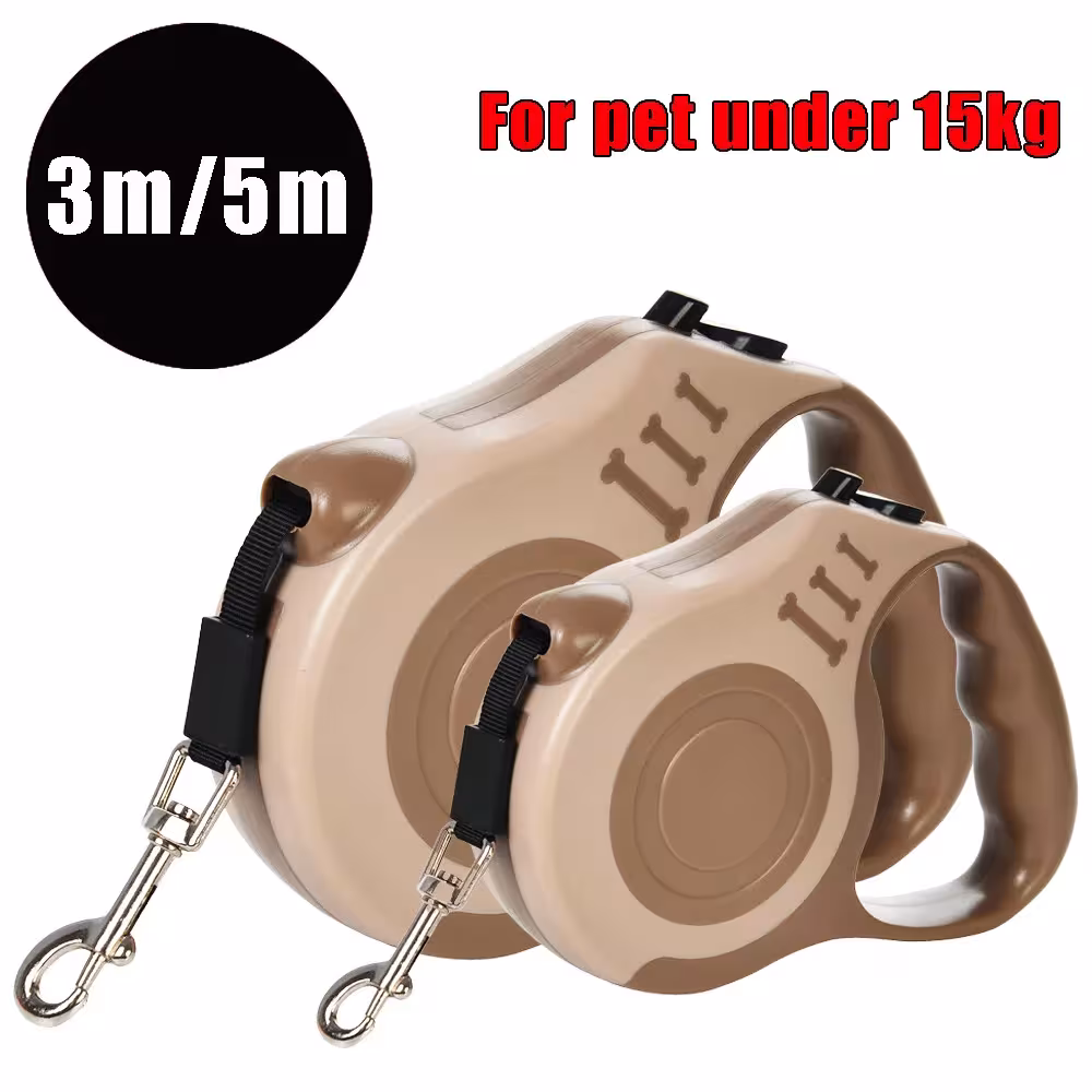 Correa extensible para perros de 3 m o 5 m, ideal para perros pequeños y grandes, para paseos y caminatas
