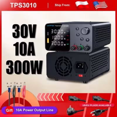 Fuente de alimentación de laboratorio Wanptek DC 30V 10A 60V 5A tensión ajustable