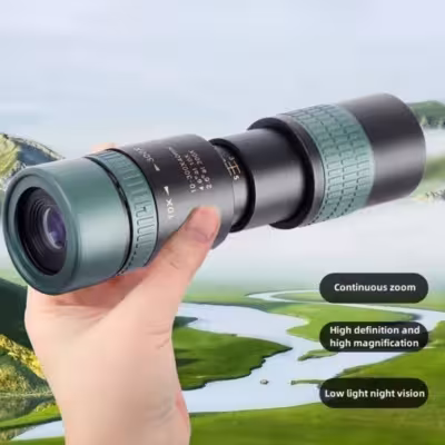 Potente monocular con zoom de 10-300X y conexión para trípode, para caza y turismo