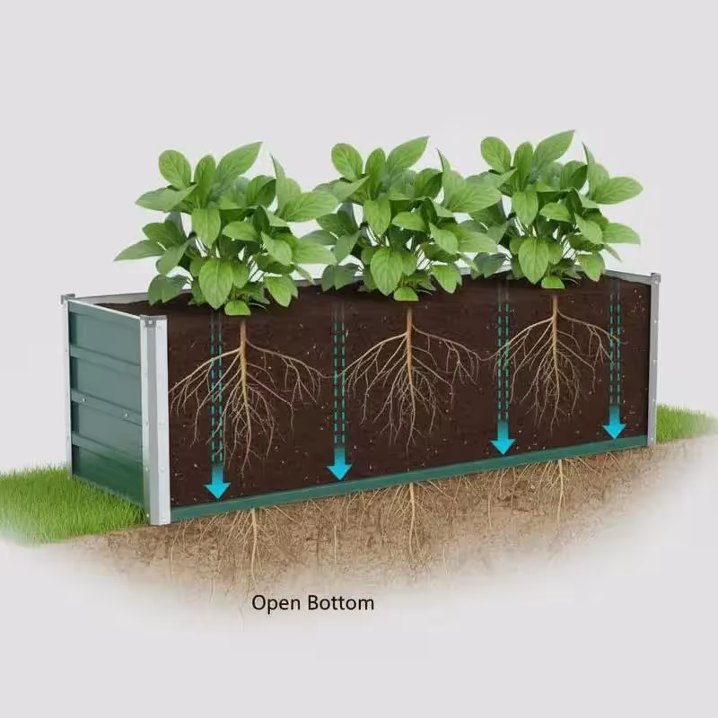 cama elevada para jardín