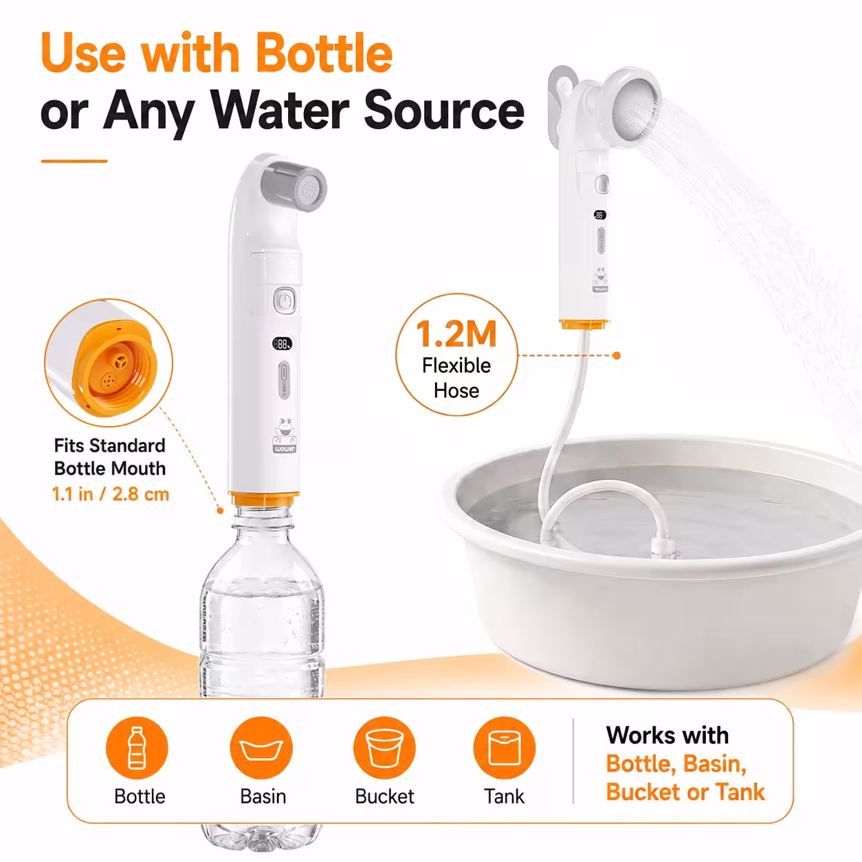 Electric portable bidet