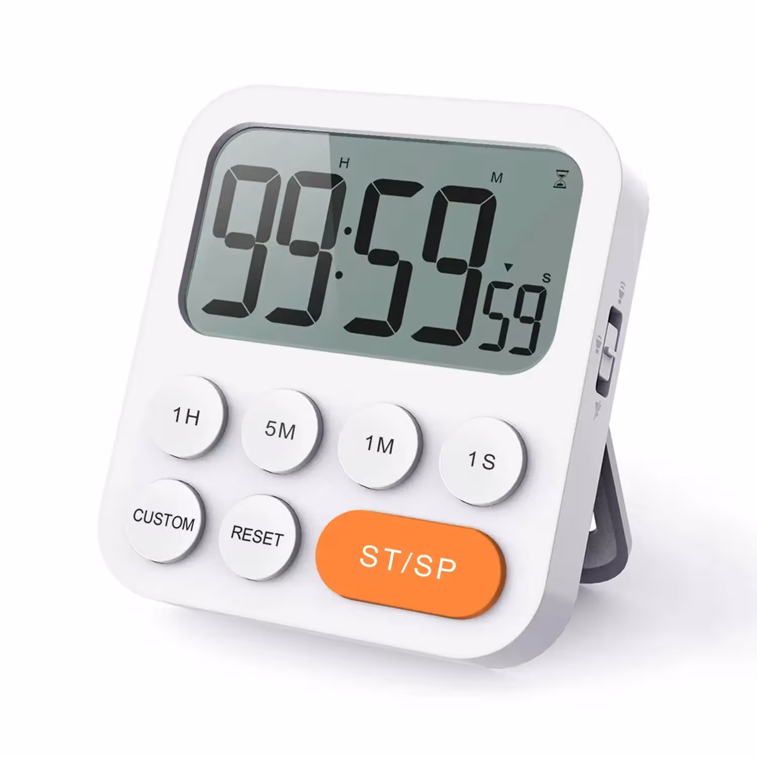 Mechaninis virtuvės laikmatis su LED ekranu, magnetiniu tvirtinimu ir garso signalu, 00:00-99:59