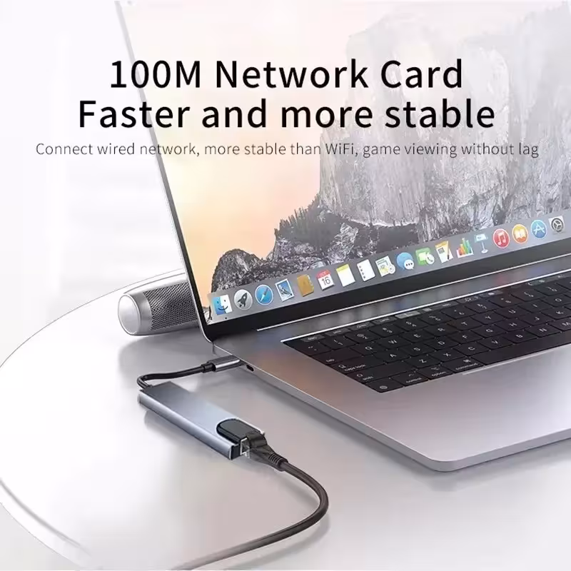 Adaptador USB C 8 en 1