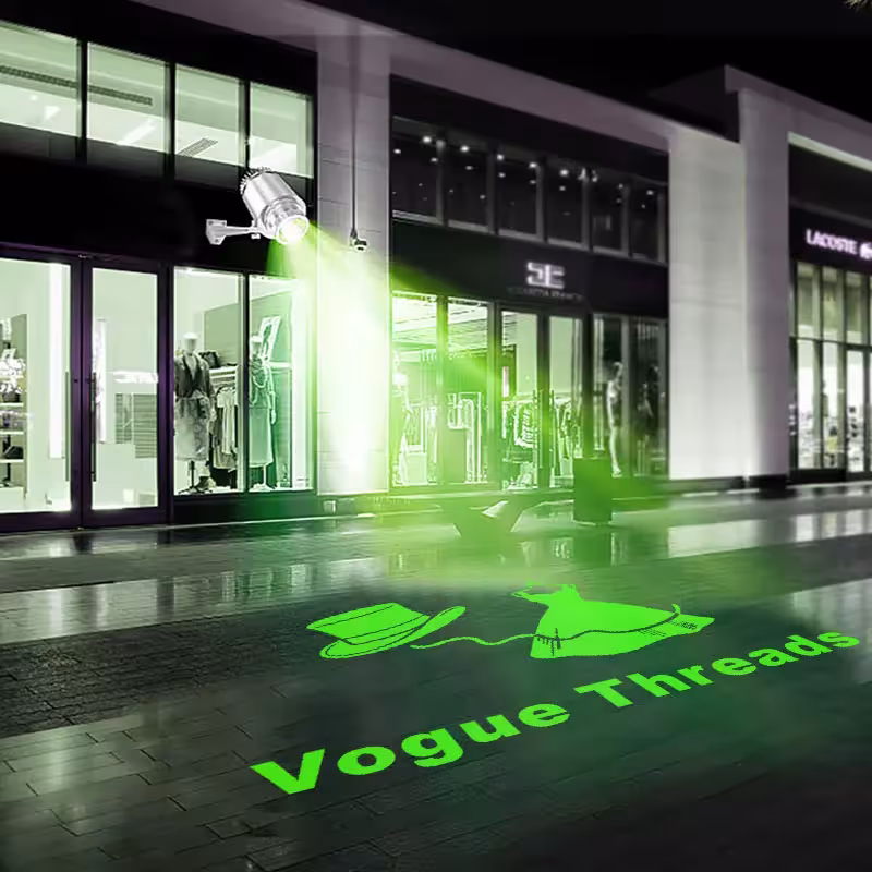 Nešiojamas sukamas LED gobo projektorius lauko reklamai, atsparus vandeniui, didelio šviesos srauto