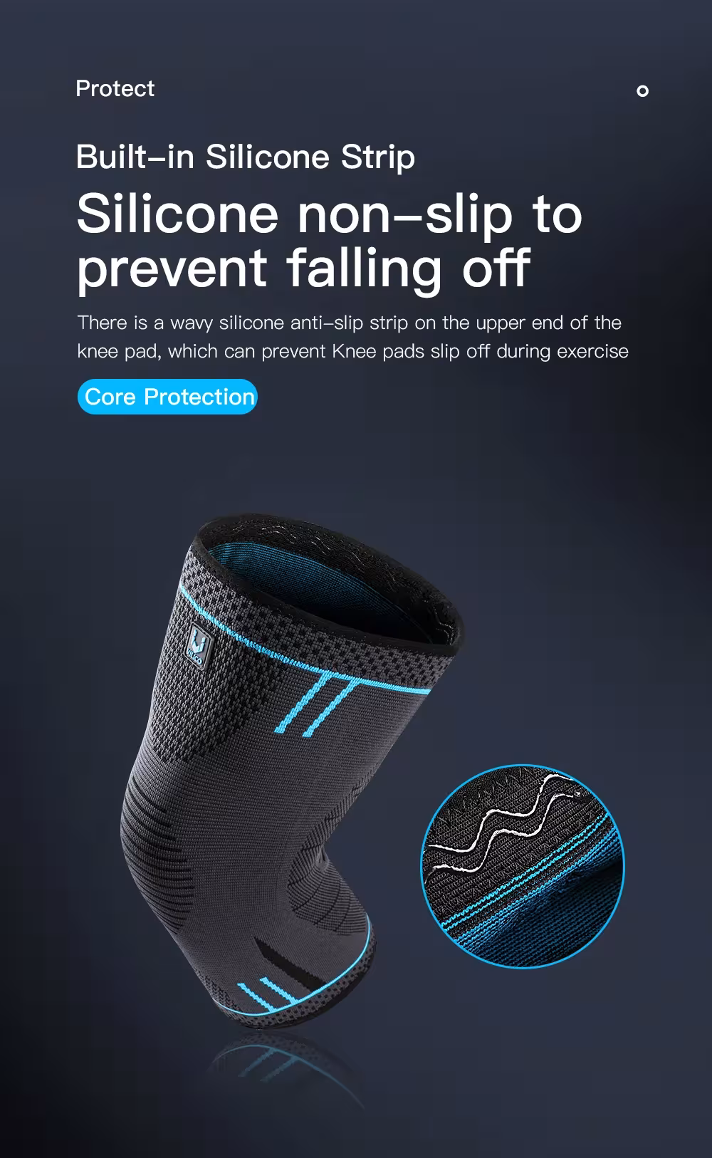 Manchon de compression pour le genou