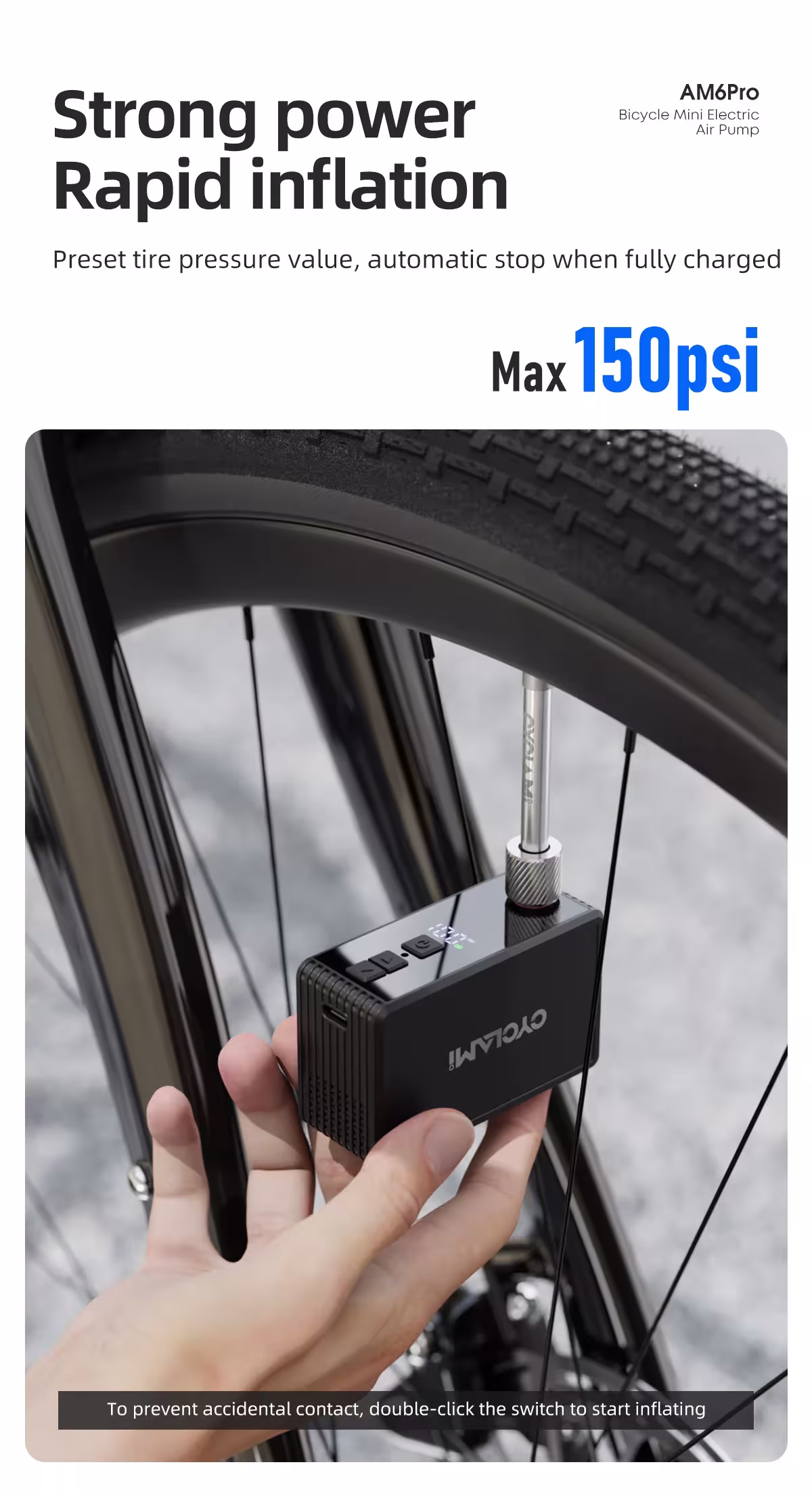 pompa aria automatica per bicicletta