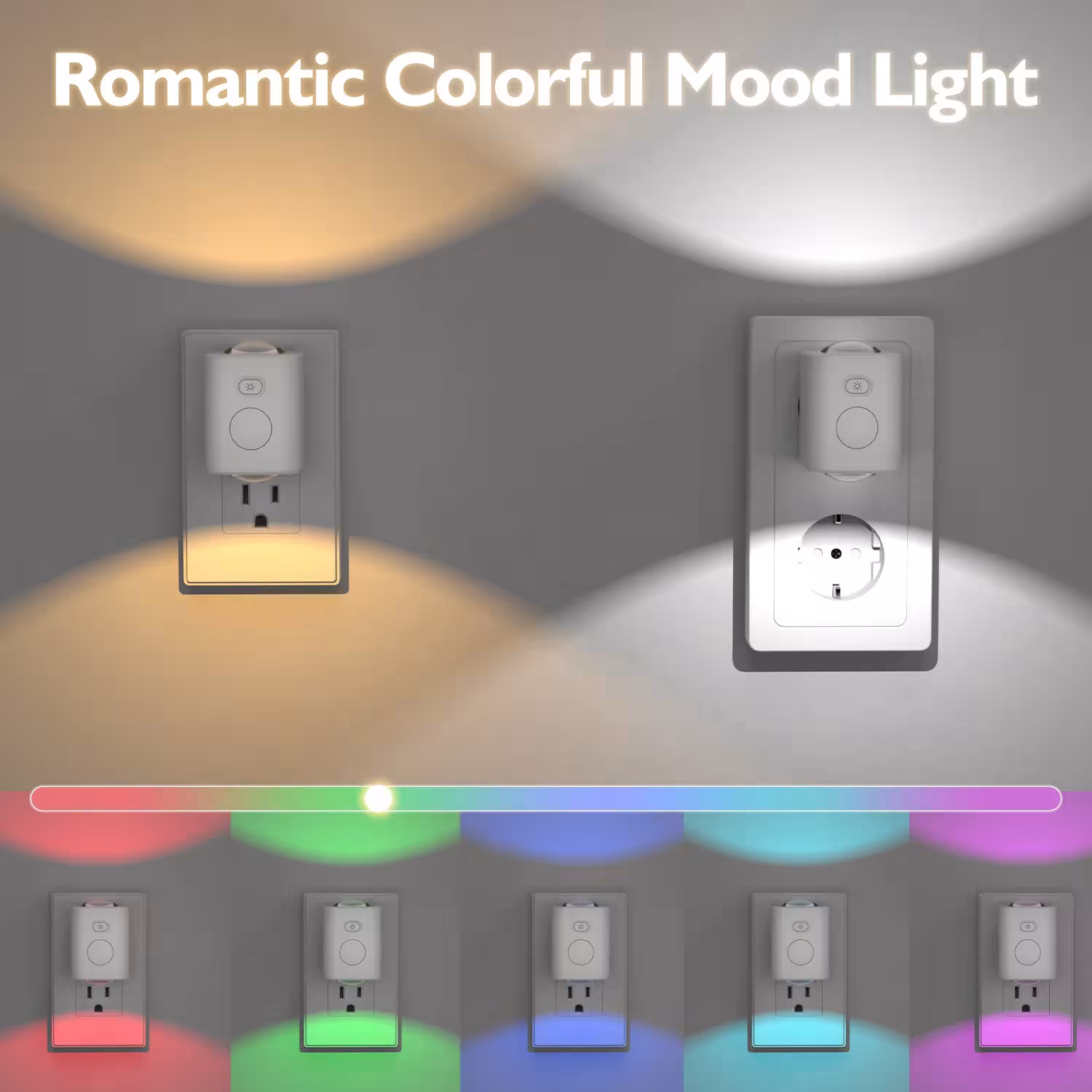 Lampada notturna LED RGB con sensore di movimento