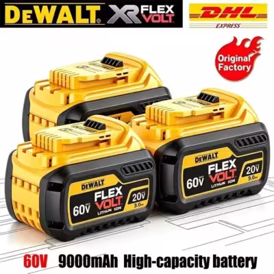 DeWALT 100% Originali Baterija 20V/60V 9000mAh MAX FlexVolt DCB200