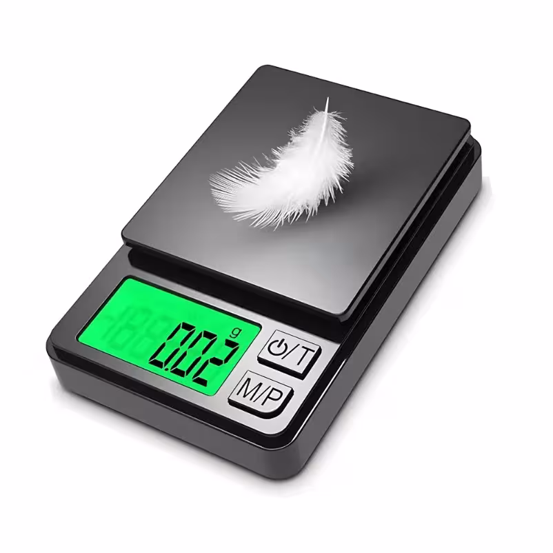 Mini elektroninės svarstyklės 200/500/1000g, tikslumas 0.01g, su apšvietimu