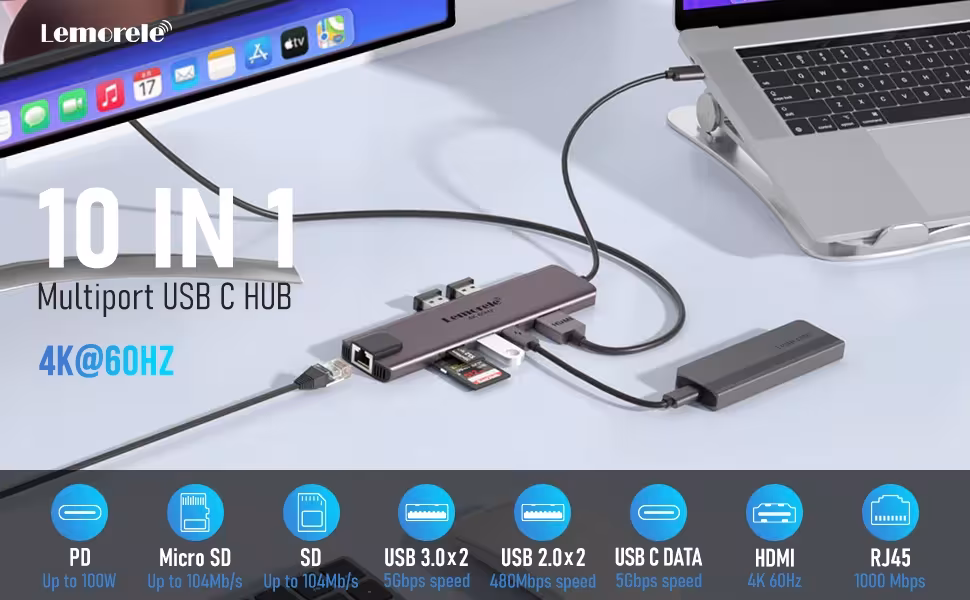 USB C doko stotelė