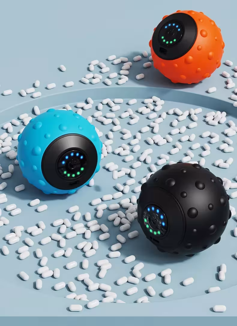 pelota de masaje vibratoria