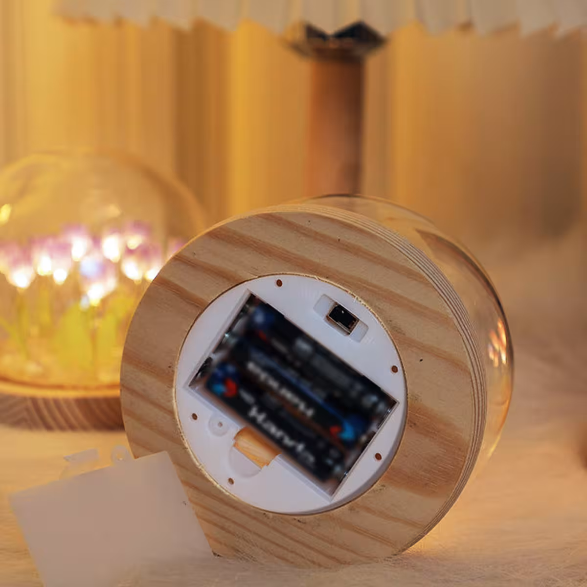 lampe de nuit en forme de boule de cristal