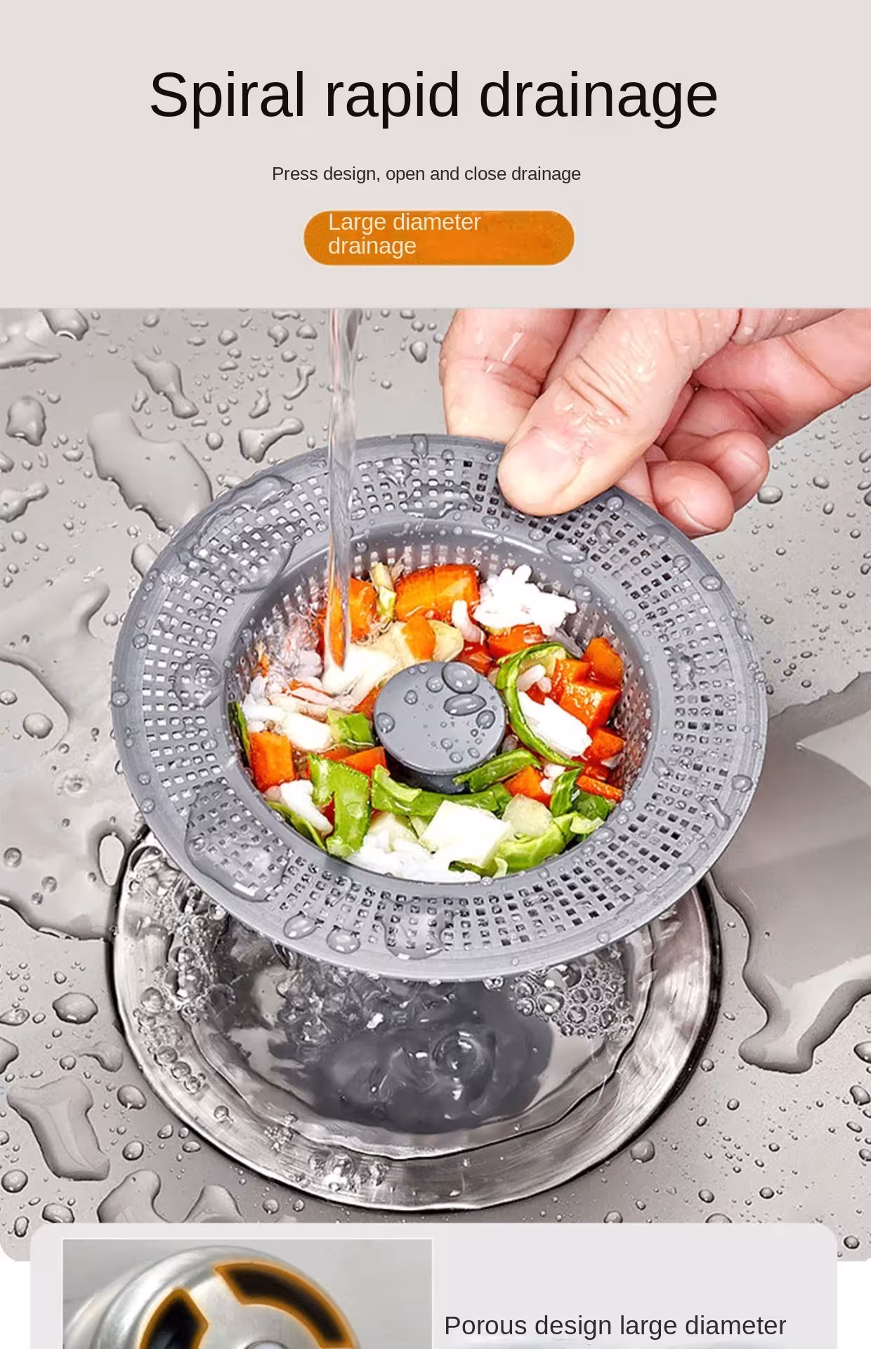 filtre pour lavabo avec bouchon