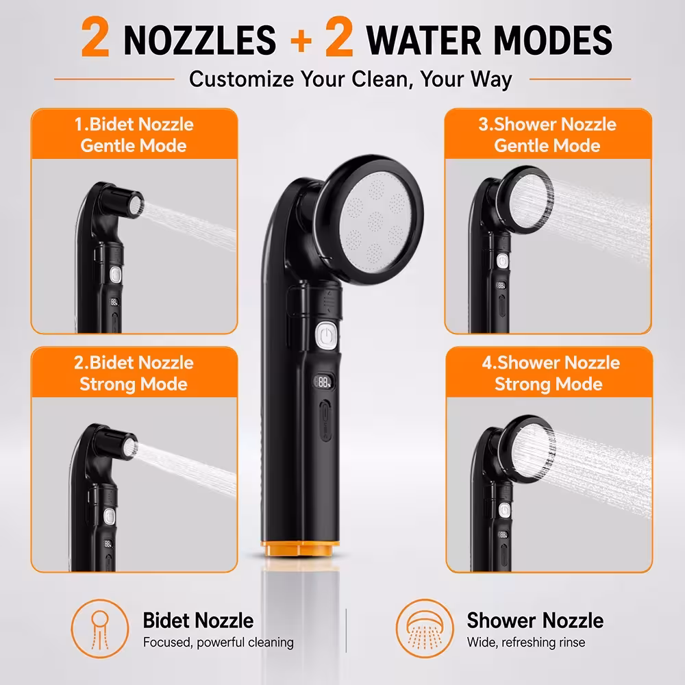 Electric portable bidet