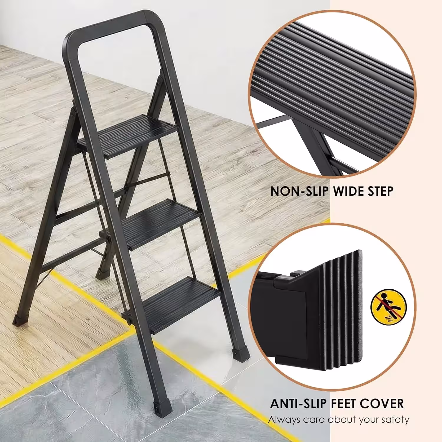 Aluminum ladder with platform