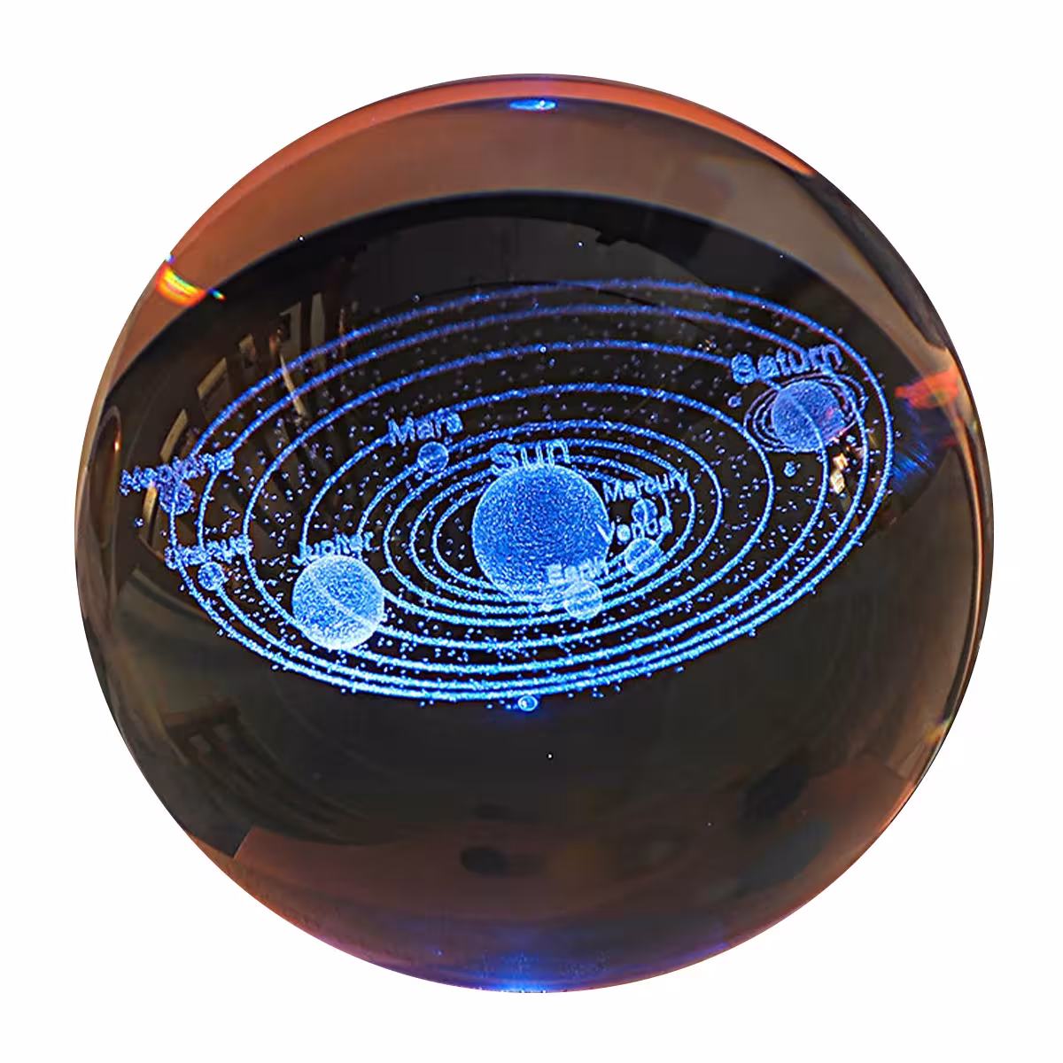 lampe de nuit en forme de boule de cristal