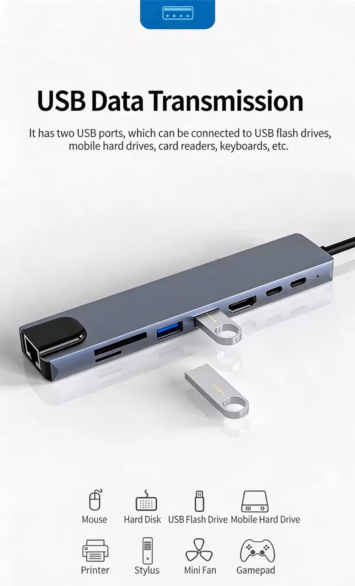 USB C šakotuvas Thunderbolt 3