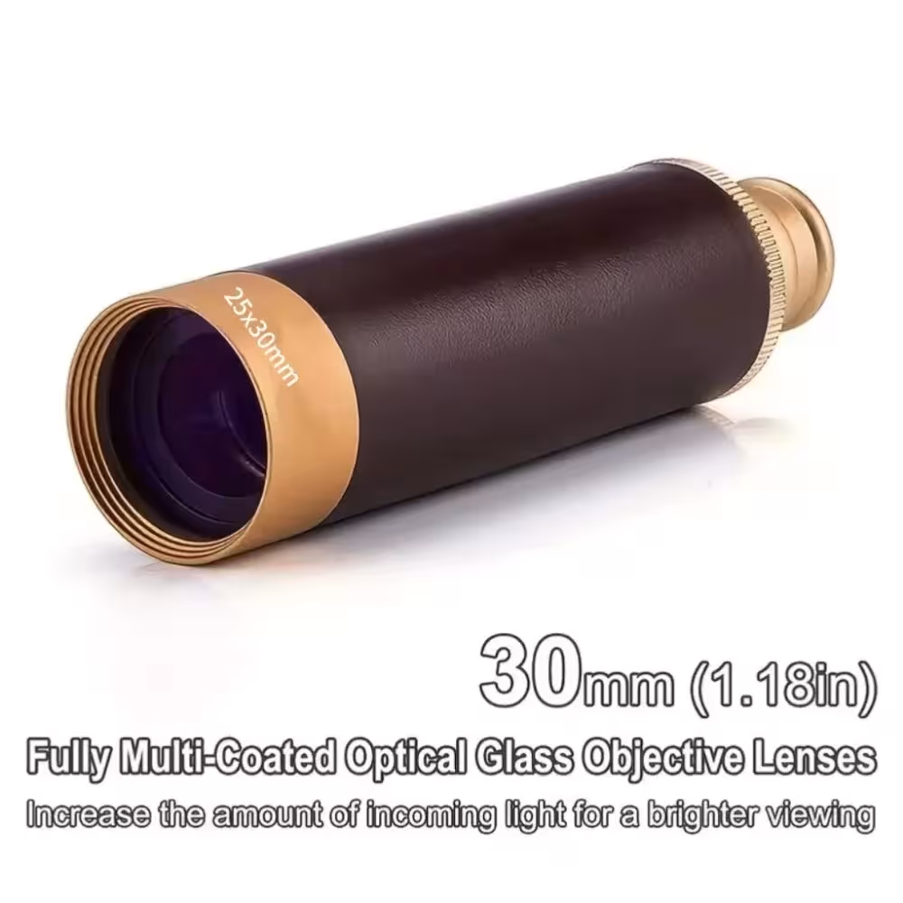 Monocolo con ingrandimento 25x, binocolo portatile per escursioni e osservazione